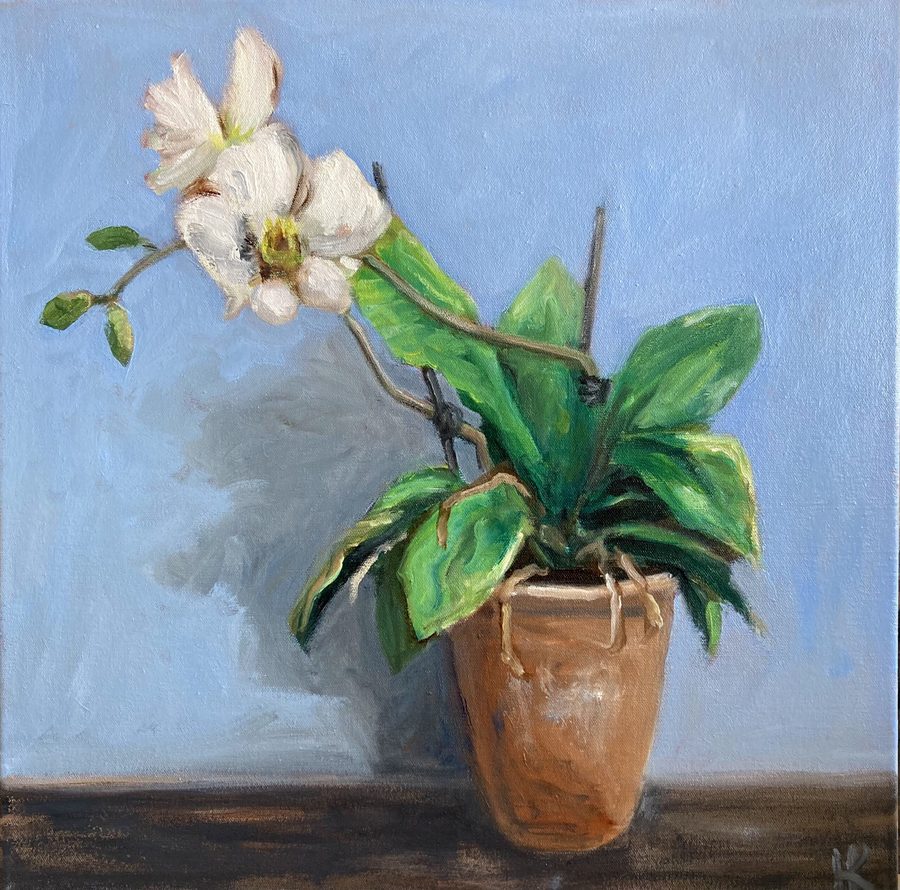 Orchid – maleri af Helle Kjems