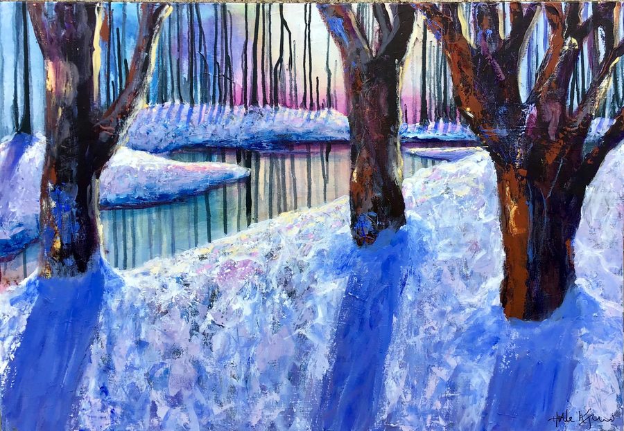 “A winters delight” – maleri af Helle Kjems