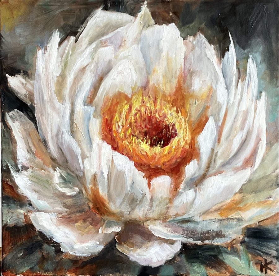 “Garden’s pride” – maleri af Helle Kjems