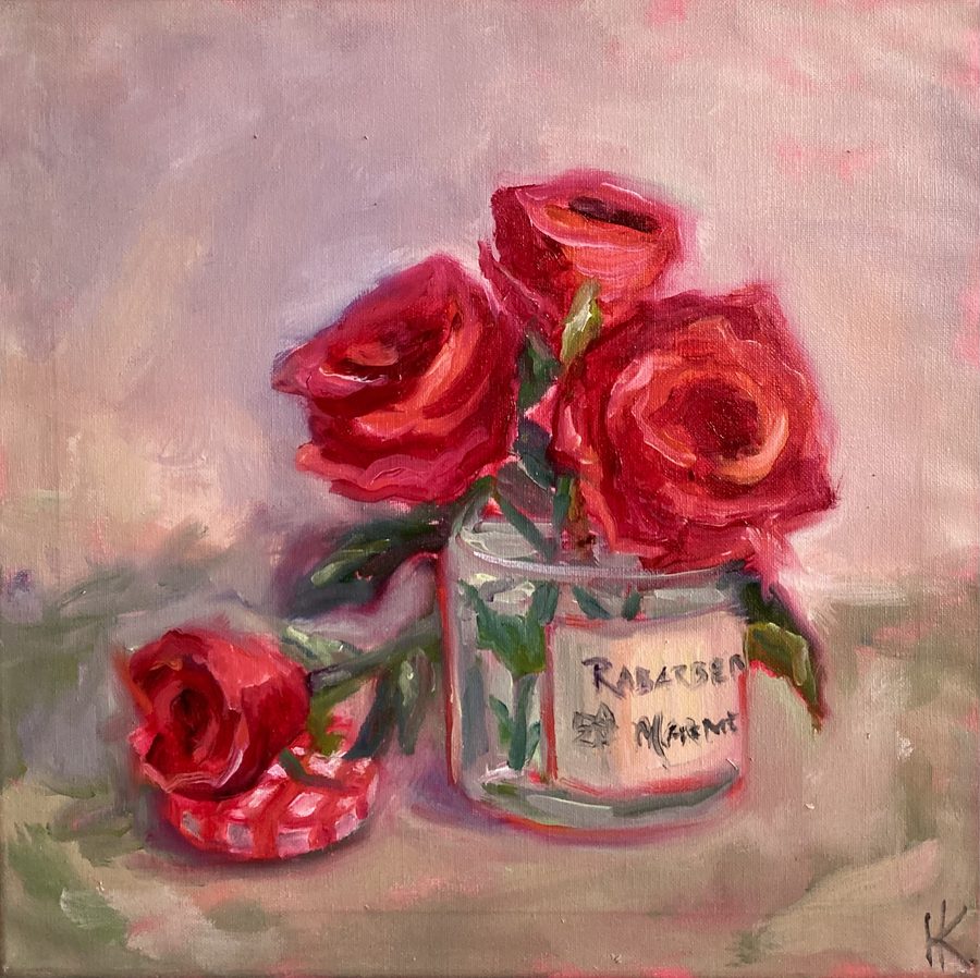 “Happy Valentines Day” – maleri af Helle Kjems