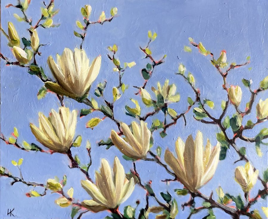 "Magnolia" – maleri af Helle Kjems