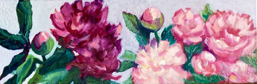 “Peonies”1 – maleri af Helle Kjems