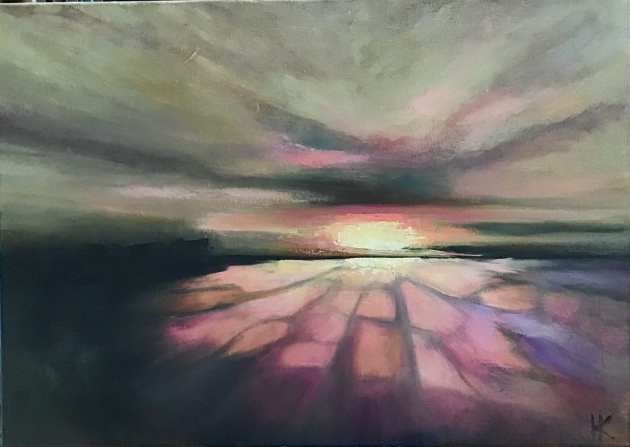 “Secret colours” – maleri af Helle Kjems
