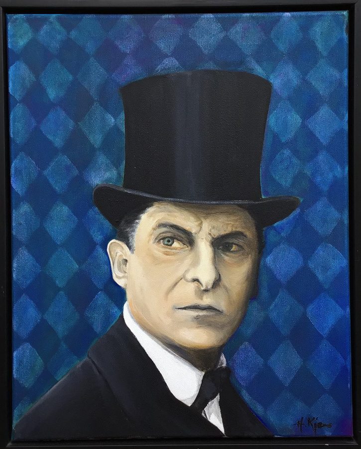 “Jeremy Brett as Sherlock Holmes” – maleri af Helle Kjems