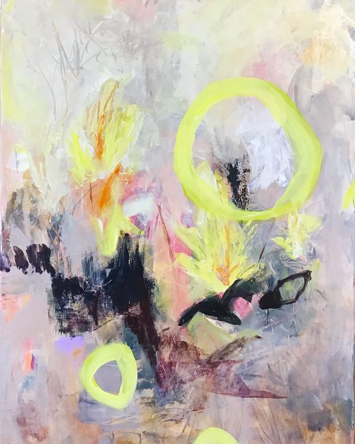 “Spring is back” – maleri af Helle Kjems