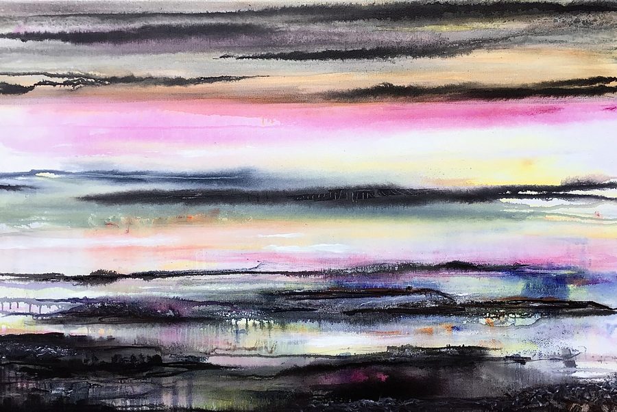 "Still waters" – maleri af Helle Kjems