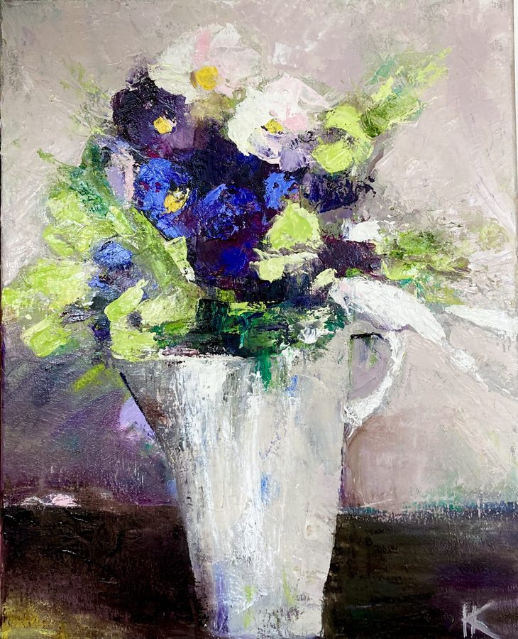 “The White jug” – maleri af Helle Kjems