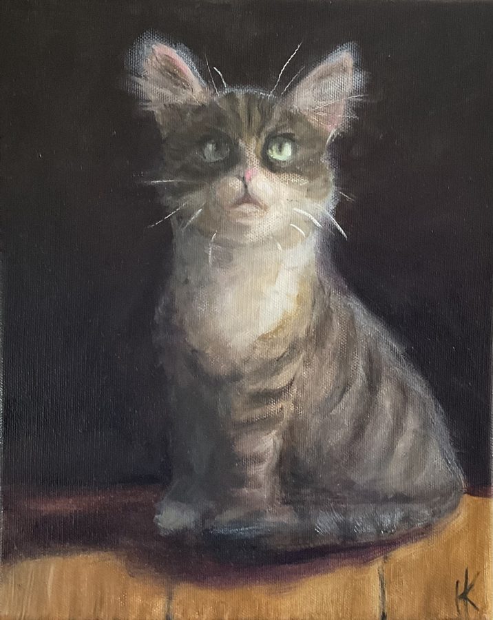 “Watching” – maleri af Helle Kjems